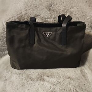 Prada Dark Olive Nylon Tote
